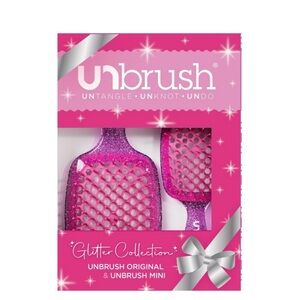 Pink Glitter Unbrush Hairbrush Duo